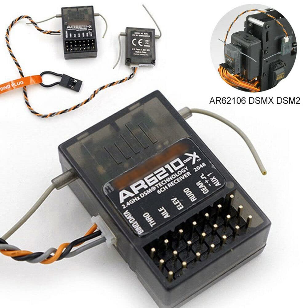 Amazon.com: AR6210 DSMX 6 Channel Receiver RX Support DSM2 for